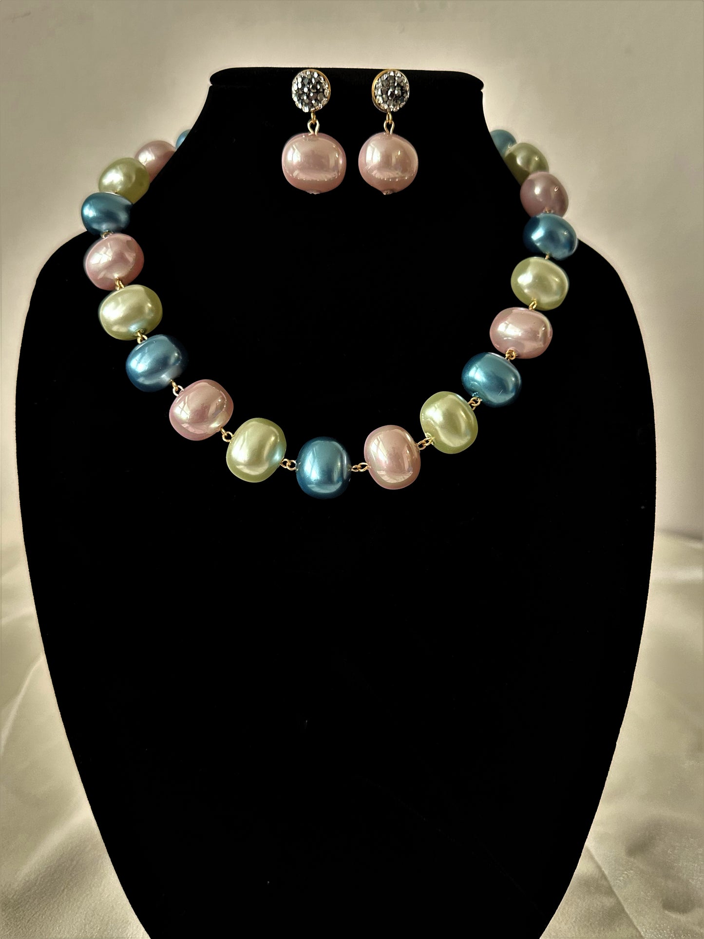 Malaysian Coated Multi-Colored Pearl Set