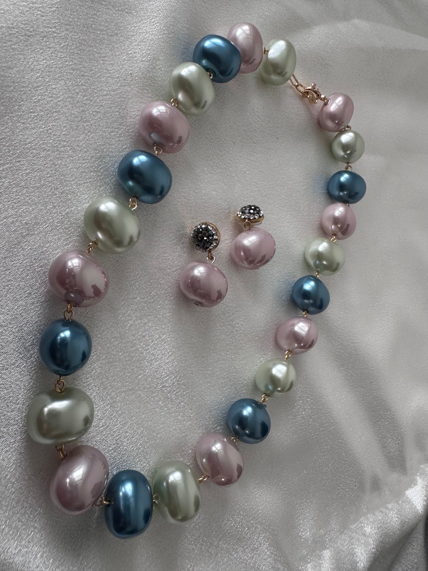 Malaysian Coated Multi-Colored Pearl Set