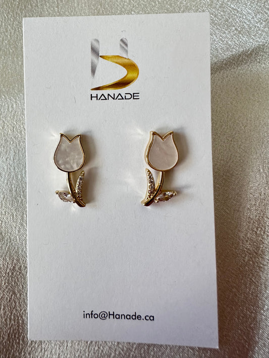 Rose MOP Stud Earring