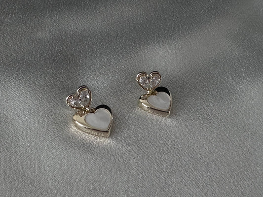 Heart Shape  MOP Earring