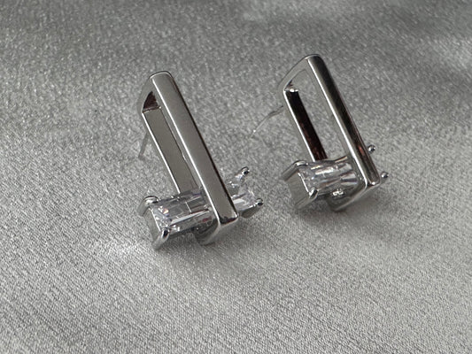 Baguette Cut AD Earring