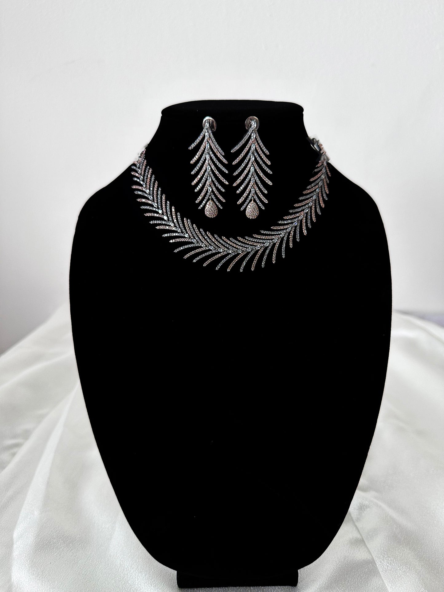 Black Rose Plated American Diamond Set