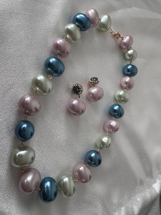 Malaysian Coated Multi-Colored Pearl Set