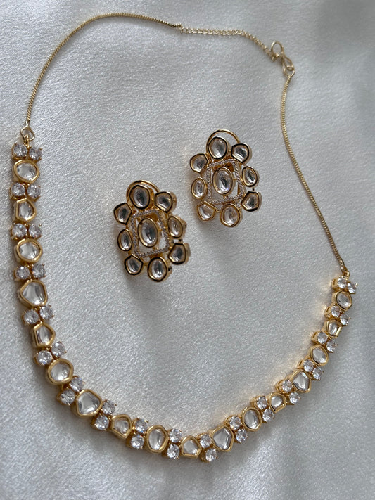 Allure- Polki Kundan AD Fusion Set